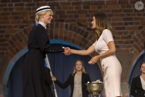 La princesse Sofia de Suède à la cérémonie de remise des prix de l'école "Sophiahemmet" à l'hôtel de ville de Stockholm le 14 juin 2016