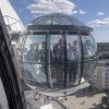 Exclusif - Le prince Carl Philip de Suède est monté avec les membres du cabinet d'architectes White Architects au sommet du Globe Arena sur le Sky View pour apprécier la vue panoramique sur Stockholm, le 8 juin 2016.
