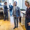 Exclusif - Le prince Carl Philip de Suède visite le cabinet d'architectes White Architects à Stockholm, le 8 juin 2016.