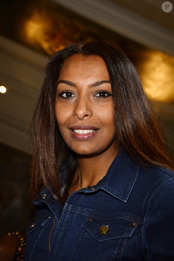 Samira Ibrahim (France Ô) à la conférence de presse de la Flamme Marie Claire à l'hôtel Marois dans les salons France-Amériques à Paris le 14 juin 2016. © Coadic Guirec / Bestimage