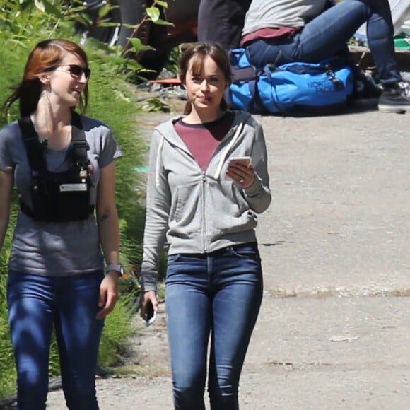 Dakota Johnson sur le tournage de 'Fifty Shades Darker' à Vancouver, le 31 mai 2016