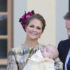 Baptême du prince Nicolas de Suède, deuxième enfant de la princesse Madeleine et de Christopher O'Neill, à Stockholm le 11 octobre 2015