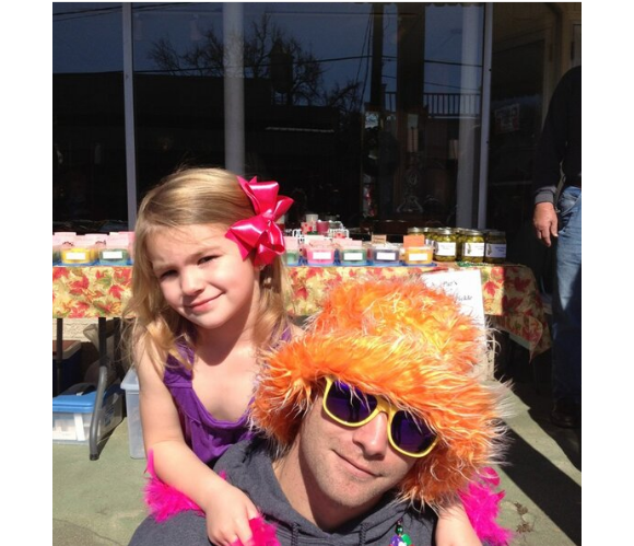 Casey Aldridge et sa fille Maddie. Photo publiée sur Twitter, le 4 février 2013