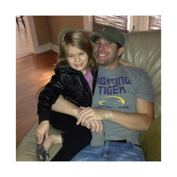 Casey Aldridge et sa fille Maddie. Photo publiée sur Twitter, le 26 janvier 2013