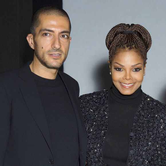 Janet Jackson et son mari Wissam Al Mana - People au defile Giorgio Armani pret-a-porter Automne-Hiver 2013/2014 pendant la fashion week de Milan, le 25 fevrier 2013.