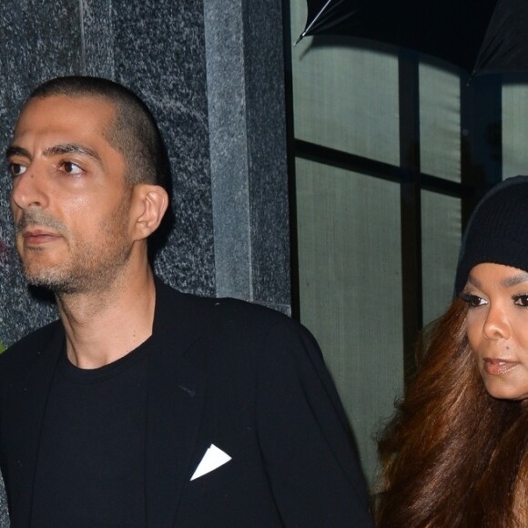 Janet Jackson et son mari Wissam Al Mana - Armani fête ses 40 ans avec de nombreuses personnalités au restaurant Nobu à Milan, le 29 avril 2015.