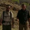 Michaël Youn dans l'émission "À l'état sauvage", diffusée le 28 juin sur M6. Il a parcouru 150 kilomètres en Namibie aux côtés de l'aventurier Mike Horn.