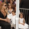 Mariah Carey et ses enfants Moroccan Cannon et Monroe Cannon - Mariah Carey reçoit son étoile sur le Walk of Fame à Hollywood, le 5 août 2015.