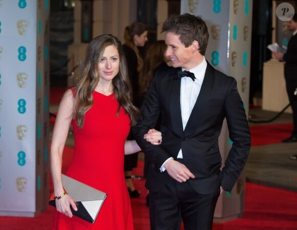 Eddie Redmayne et sa femme Hannah Bagshawe enceinte - 69ème cérémonie des British Academy Film Awards (BAFTA) à Londres, le 14 février 2016.