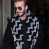 David Beckham - La famille Beckham à la sortie de l'hôtel à New York, pour se rendre au défilé de mode de Victoria Beckham. Le 14 février 2016