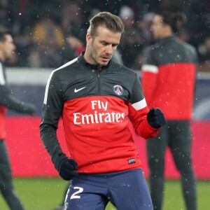 David Beckham - Premier match pour David Beckham avec le PSG contre l'Olympique de Marseille lors la 26eme journee du championnat de France. Le PSG a remporte le match sur le score de 2buts a 0.