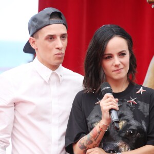 Alizée et son compagnon Grégoire Lyonnet - Dédicace des interprètes de "Danse avec les Stars" lors du 55ème festival de télévision de Monte-Carlo à Monaco. Le 14 juin 2015