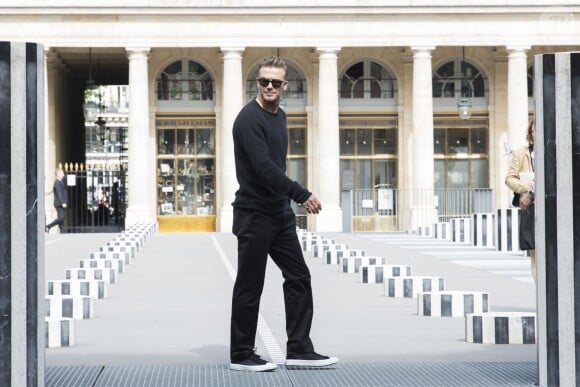 David Beckham lors du défilé Louis Vuitton au Palais-Royal à Paris le 23 juin 2016. © Olivier Borde / Bestimage