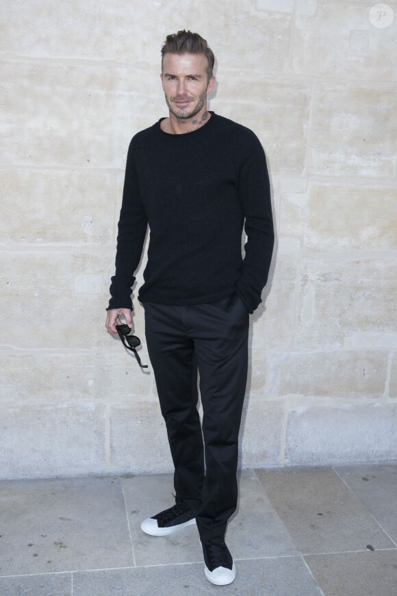 David Beckham arrive au Palais-Royal pour assister au défilé Louis Vuitton. Paris, le 23 juin 2017. © Olivier Borde / Bestimage