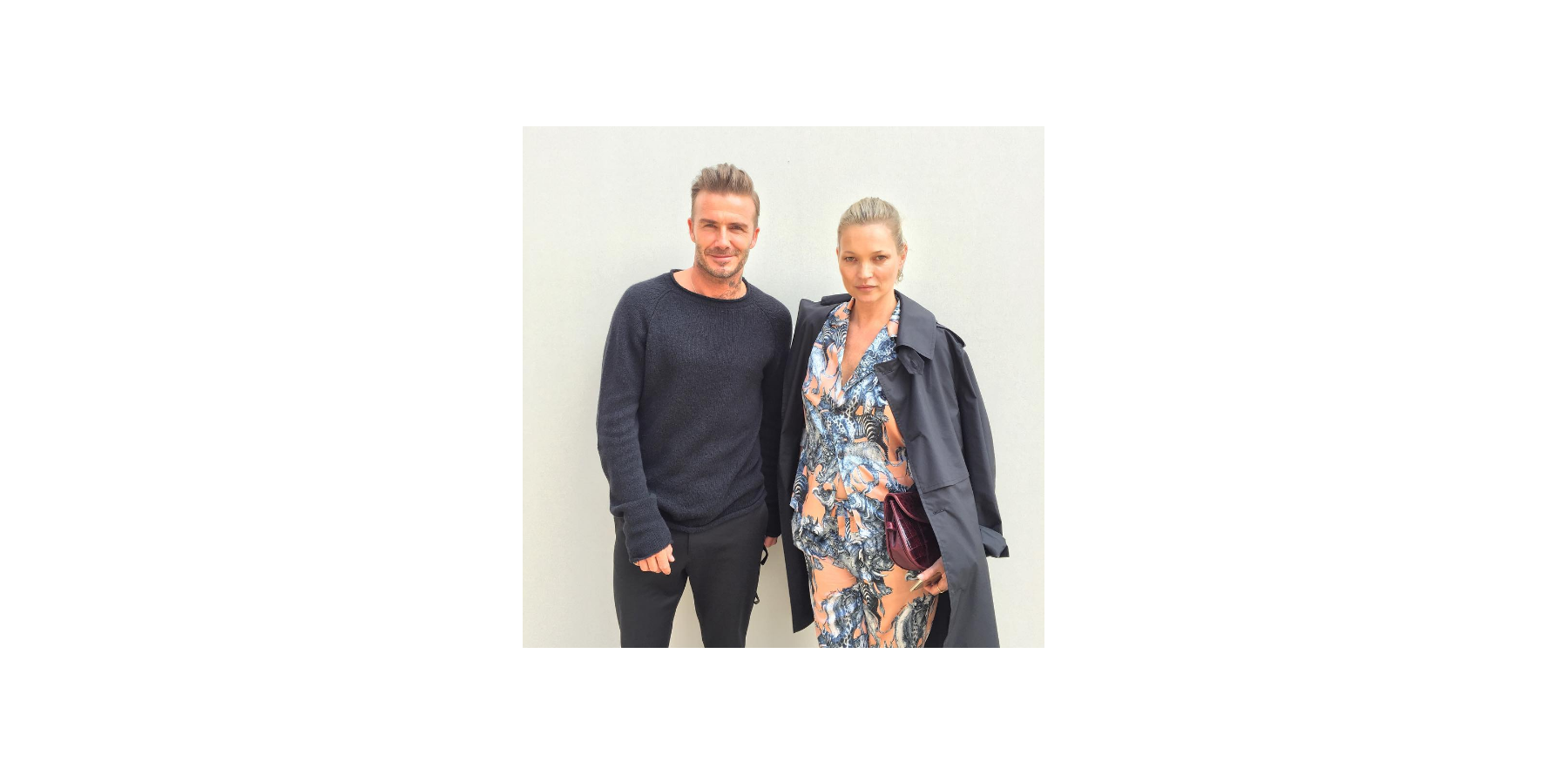 David Beckham and Kate Moss Sit Front-Row at Louis Vuitton