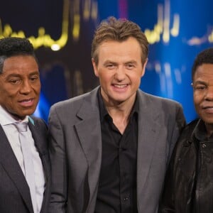 Les frères Jackson recus sur le plateau de l'emission TV "Skavlan" à Stockholm. Le 14 fevrier 2013