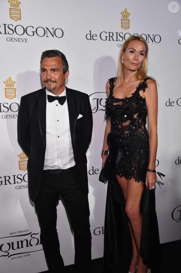Richard Virenque et sa compagne Marie-Laure à la soirée de Grisogono à l'hôtel Eden Roc au Cap d'Antibes lors du 68 ème Festival du film de Cannes à Cannes le 19 mai 2015.