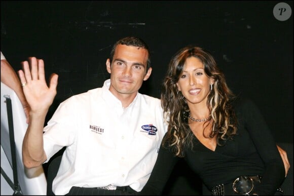 Richard Virenque et Stéphanie à Paris, le 24 septembre 2004.
