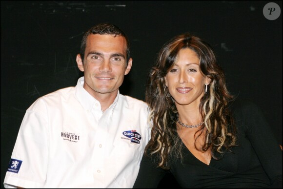 Richard Virenque et Stéphanie à Paris, le 24 septembre 2004.