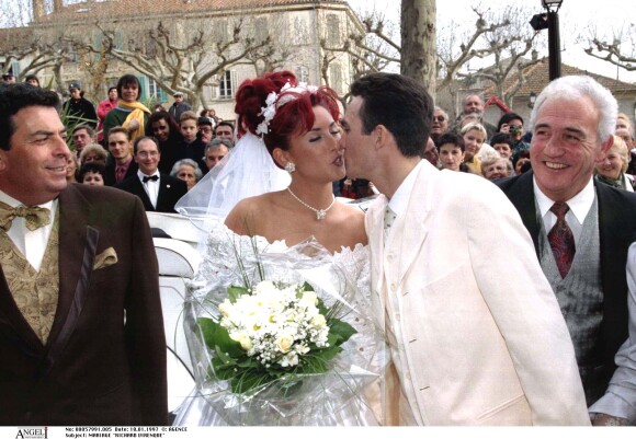 Mariage de Richrd Virenque et Stéphanie en 1997.
