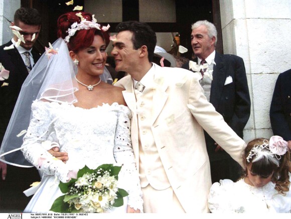 Mariage de Richrd Virenque et Stéphanie en 1997.