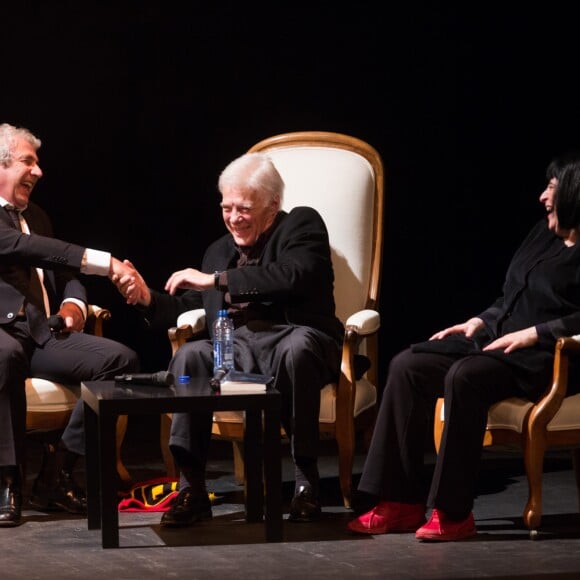 Michel Boujenah & Guy Bedos, Sandra Zidani - "La fête à Guy Bedos" - Soirée d'hommage à Guy Bedos, au Théâtre 140, à Bruxelles le 18 juin 2016