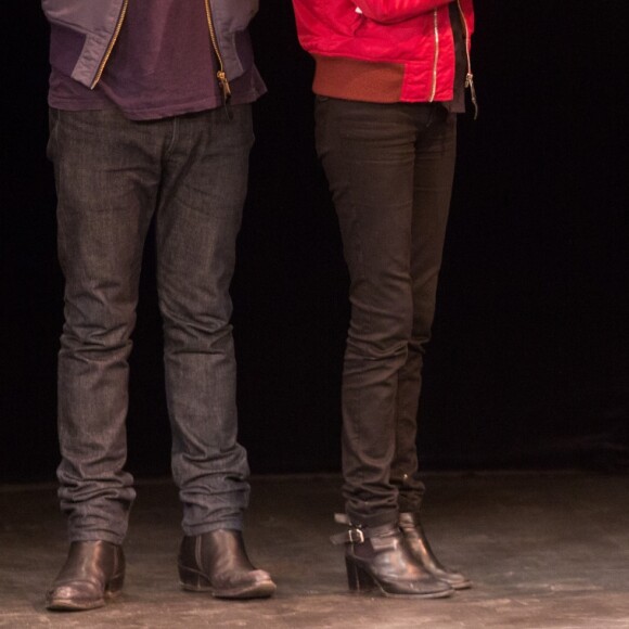 Victoria Bedos & son père Guy Bedos, Alex Vizorek - "La fête à Guy Bedos" - Soirée d'hommage à Guy Bedos, au Théâtre 140, à Bruxelles le 18 juin 2016