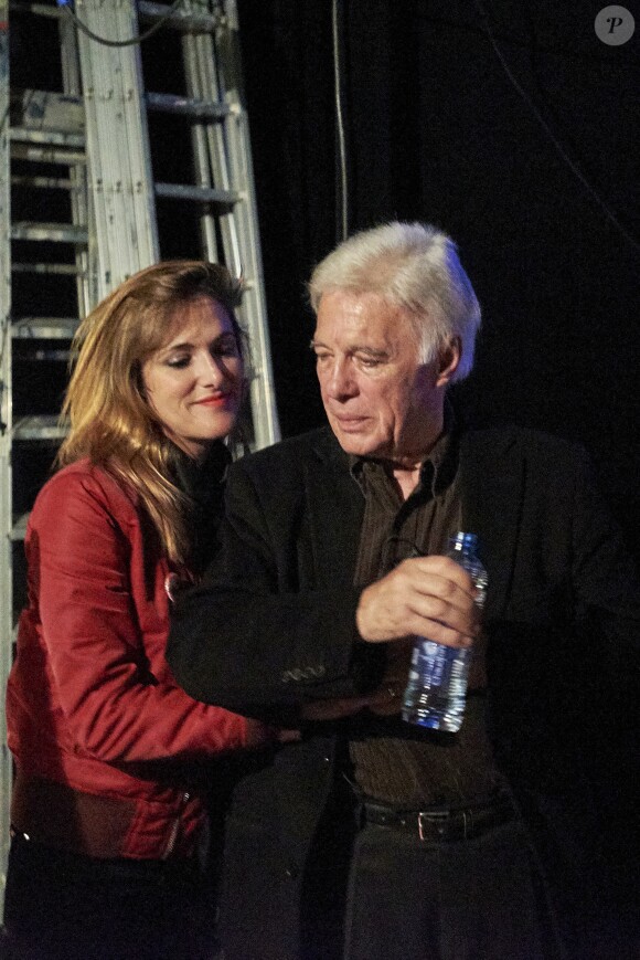 Guy Bedos et sa fille Victoria - "La fête à Guy Bedos" - Soirée d'hommage à Guy Bedos, au Théâtre 140, à Bruxelles le 18 juin 2016