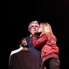 Michel Boujenah et Victoria Bedos - "La fête à Guy Bedos" - Soirée d'hommage à Guy Bedos, au Théâtre 140, à Bruxelles le 18 juin 2016