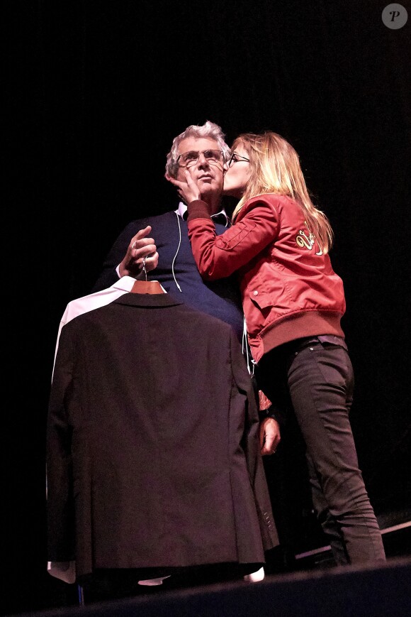 Michel Boujenah et Victoria Bedos - "La fête à Guy Bedos" - Soirée d'hommage à Guy Bedos, au Théâtre 140, à Bruxelles le 18 juin 2016