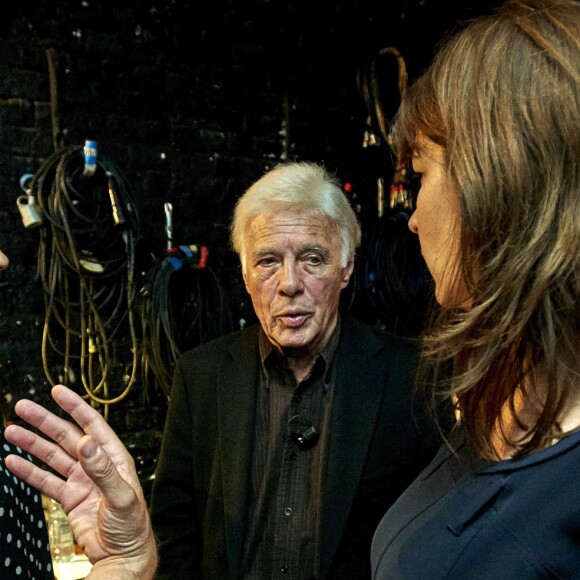 Guy Bedos, Tania Garbarski et Charlie Dupont - "La fête à Guy Bedos" - Soirée d'hommage à Guy Bedos, au Théâtre 140, à Bruxelles le 18 juin 2016