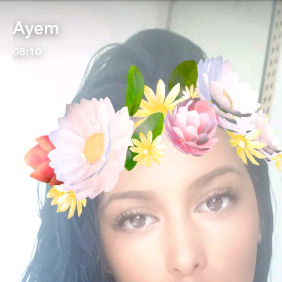 Ayem Nour prend la pose, jeudi 30 juin 2016,sur Snapchat