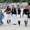 Iman Perez, Virginie Coupérie-Eiffeil, Mathilde Pinault et Marie Coupérie-Eiffeil - Reconnaissance avant le Prix Laiterie de Montaigu - Longines Paris Eiffel Jumping au Bois de Boulogne à la plaine de Jeux de Bagatelle à Paris, le 2 juillet 2016. © Pierre Perusseau/Bestimage (No web - No blog pour la Belgique et la Suisse)  Longines Paris Eiffel Jumping in Paris, France, on July 2nd, 2016.02/07/2016 - Paris