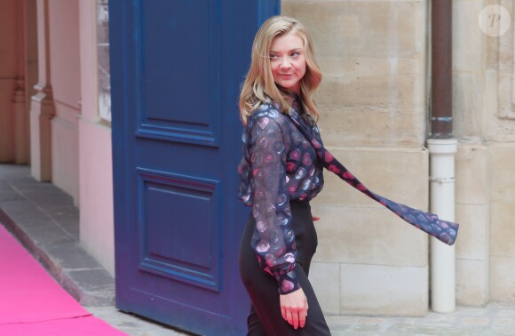 Natalie Dormer - Défilé Schiaparelli (collection haute couture automne-hiver 2016/2017), place Vendôme. Paris, le 4 juillet 2016.