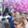 L'hôtel Royal Monceau remercie Céline Dion pour son séjour avec un énorme bouquet de ballons à Paris le 9 juillet 2016.