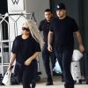 Blac Chyna, enceinte, et son fiancé Rob Kardashian quittent leur hôtel de Miami le 18 mai 2016.