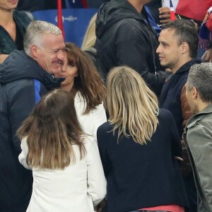 Didier Deschamps, Nagui et sa femme Mélanie Page lors du match de l'Euro 2016 Allemagne-France au stade Vélodrome à Marseille, France, le 7 juillet 2016. © Cyril Moreau/Bestimage