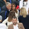 Didier Deschamps, Nagui et sa femme Mélanie Page lors du match de l'Euro 2016 Allemagne-France au stade Vélodrome à Marseille, France, le 7 juillet 2016. © Cyril Moreau/Bestimage