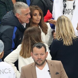 Didier Deschamps, Nagui et sa femme Mélanie Page lors du match de l'Euro 2016 Allemagne-France au stade Vélodrome à Marseille, France, le 7 juillet 2016. © Cyril Moreau/Bestimage