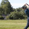 Le Prince Daniel de Suède participe au tournoi de golf Victoria à Borgholm sur l'île d'Öland en Suède le 13 juillet 2016.