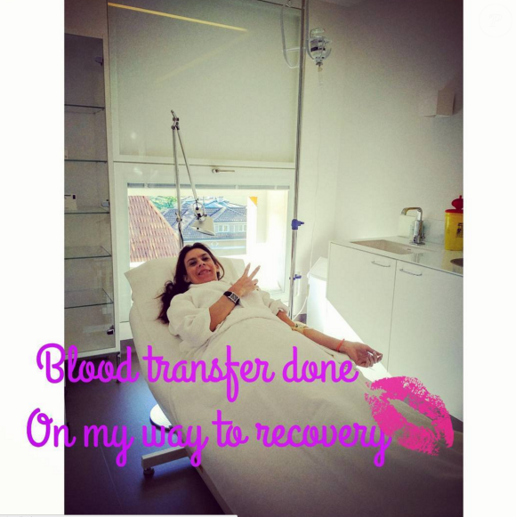 Marion Bartoli à l'hôpital, photo posqtée sur son compte Instagram, le 16 juillet 2016.