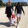 Gemma Ward, David Letts et leur fille Naia à Paris. Juin 2015.