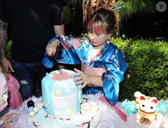 Exclusive - Dean McDermotto, Tori Spelling, Liam McDermott, Hattie McDermott, Stella McDermott, Finn McDermott during the Tori Spelling Throws Daughter Stella A Japanese Themed 8th Birthday in Los Angeles, CA on July 1§, 2016. Photo by Michael Simon/startraks/ABACAPRESS.COM19/07/2016 - 