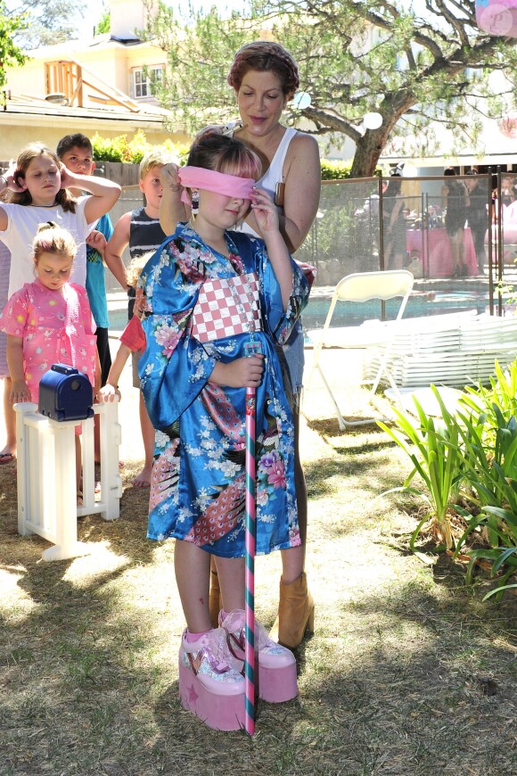 Exclusive - Dean McDermotto, Tori Spelling, Liam McDermott, Hattie McDermott, Stella McDermott, Finn McDermott during the Tori Spelling Throws Daughter Stella A Japanese Themed 8th Birthday in Los Angeles, CA on July 1§, 2016. Photo by Michael Simon/startraks/ABACAPRESS.COM19/07/2016 - 