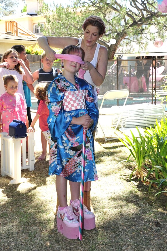 Exclusive - Dean McDermotto, Tori Spelling, Liam McDermott, Hattie McDermott, Stella McDermott, Finn McDermott during the Tori Spelling Throws Daughter Stella A Japanese Themed 8th Birthday in Los Angeles, CA on July 1§, 2016. Photo by Michael Simon/startraks/ABACAPRESS.COM19/07/2016 - 