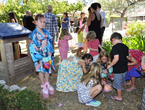 Exclusive - Dean McDermotto, Tori Spelling, Liam McDermott, Hattie McDermott, Stella McDermott, Finn McDermott during the Tori Spelling Throws Daughter Stella A Japanese Themed 8th Birthday in Los Angeles, CA on July 1§, 2016. Photo by Michael Simon/startraks/ABACAPRESS.COM19/07/2016 - 