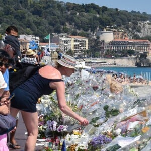 Hommage aux victimes de l'attentat de la Promenade des Anglais a Nice qui a fait 84 morts, à Nice le 19 juillet 2016. © Lionel Urman/Bestimage