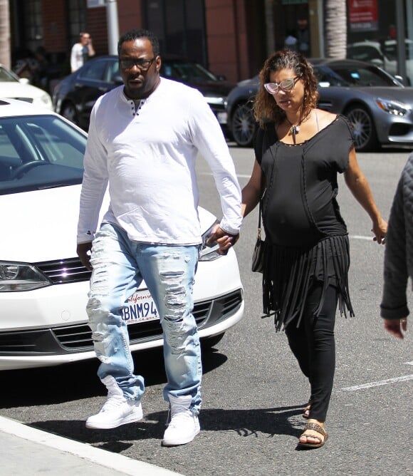 Bobby Brown et sa femme Alicia Etheredge, enceinte, se rendent chez le médecin à Beverly Hills, le 3 mai 2016