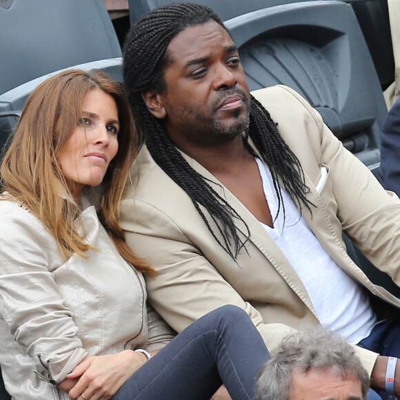 Anthony Kavanagh et sa femme Alexandra - People dans les tribunes des Internationaux de France de tennis de Roland Garros à Paris. Le 31 mai 2015.