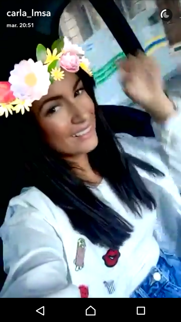 Carla des Marseillais brune, sur Snapchat, juillet 2016